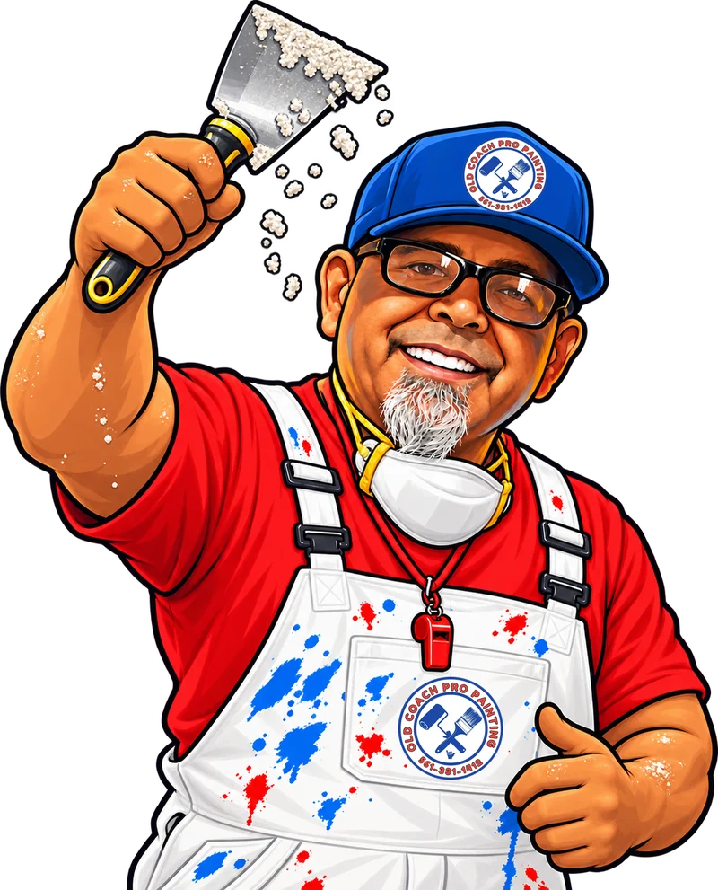 The Coach mascot for Popcorn Ceiling Removal